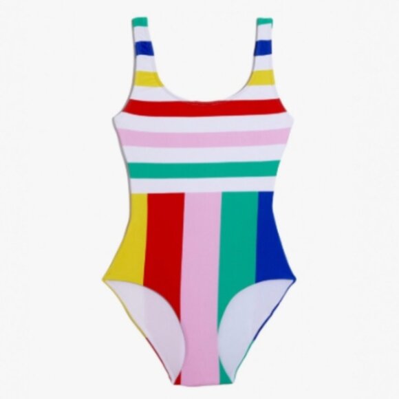 Onia Other - Onia One Piece Swimsuit XL New Women Striped Bathing Suit Rainbow colorful Kelly